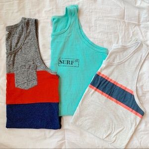 Men’s Tank Top Bundle | 3 Size Large Surf Design